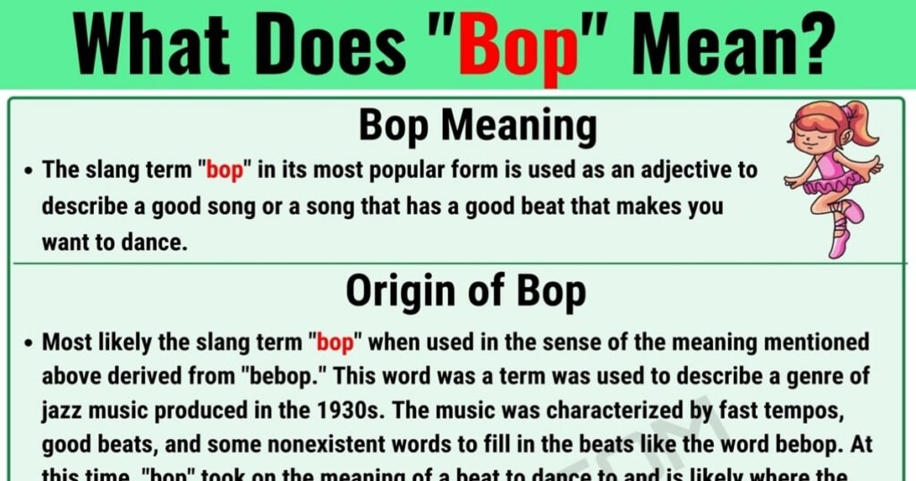 Early Meanings of Bop