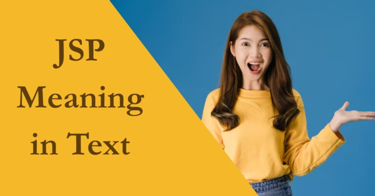 JSP Meaning in Text